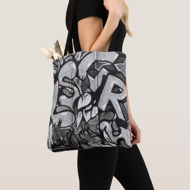 Urban Graffiti Monochrome Tote Bag Tasche (Von Nahem)