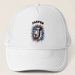 Urban Graffiti Monogram "J" individuell anpassbar Truckerkappe