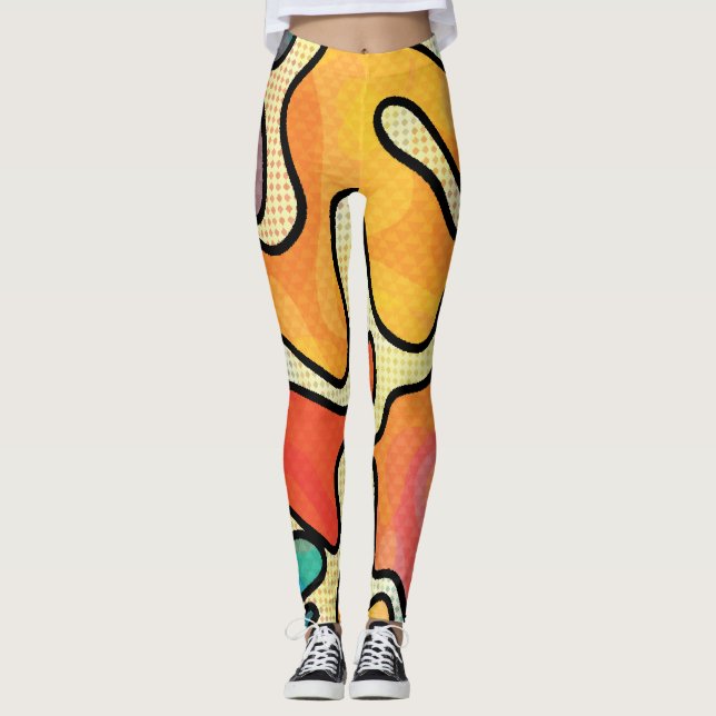 Urban Graffiti: Nahtlose Kunsttextur. Leggings (Vorderseite)
