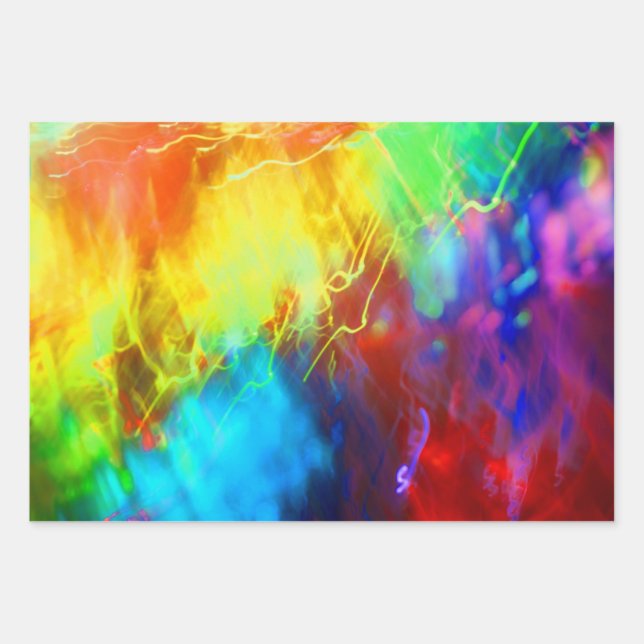 Urban Graffiti Rainbow Colors Abstrakt Geschenkpapier Set (Vorderseite)