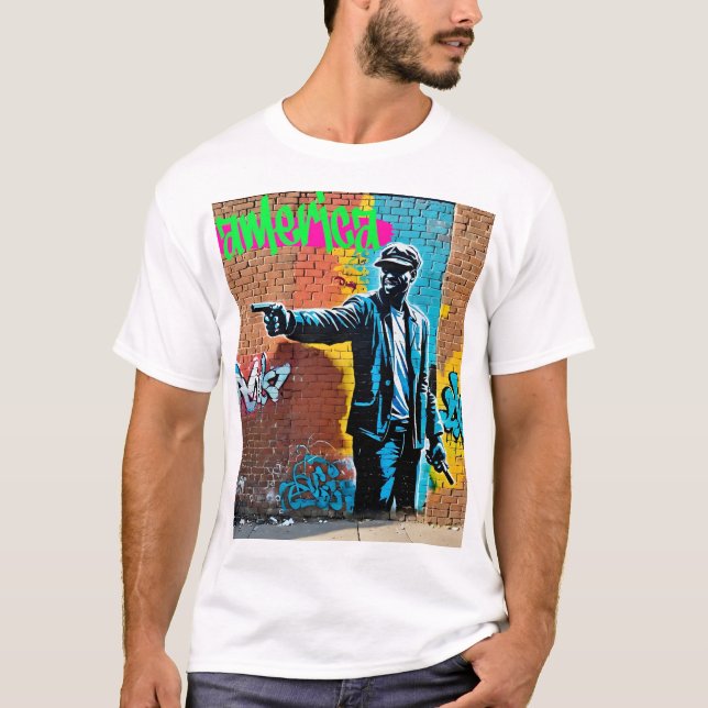 Urban Graffiti Street Art Cool Graphic T - Shirt (Vorderseite)