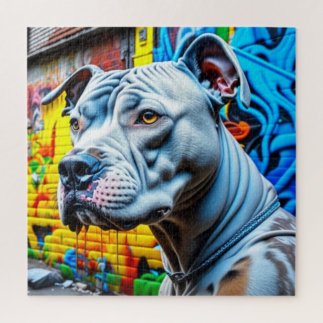 Urban Graffiti Street Art Pitbull (Vertikal)