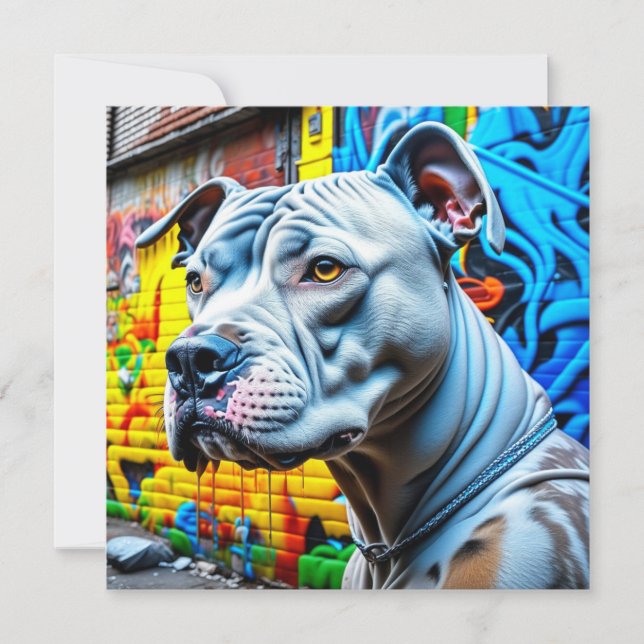 Urban Graffiti Street Art Pitbull (Vorderseite)