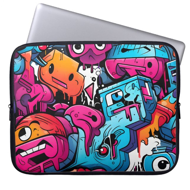 Urban Graffiti Street Art Splash Laptopschutzhülle (Vorderseite)