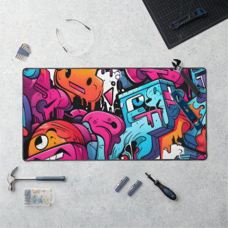 Urban Graffiti Street Art Splash Schreibtischunterlage