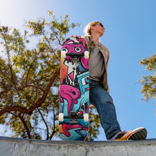 Urban Graffiti Street Art Splash Skateboard (Außenbereich 1)