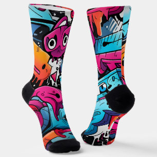 Urban Graffiti Street Art Splash Socken