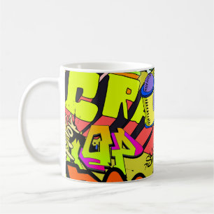 Urban Graffiti: Vintage Kunstmauer Kaffeetasse