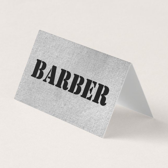 Urban Gray Barber geflochten Visitenkarten (Vorderseite)