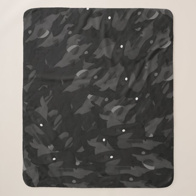 Urban Gray Camouflage Pattern Sherpadecke (Vorderseite)