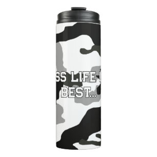 Urban Grey Camouflage Nr. 15 Print Thermosbecher