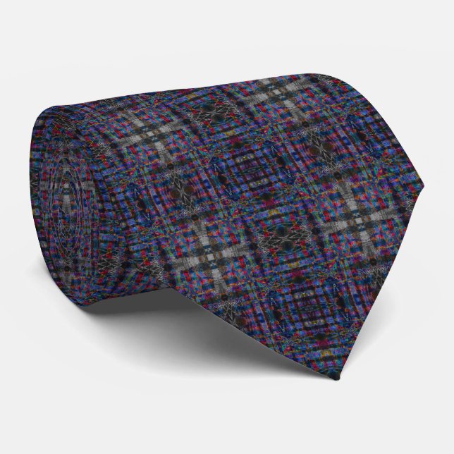 Urban Grid – Subtle Geometric Weave Krawatte (Gerollt)
