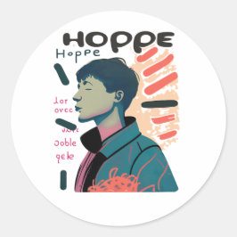 Urban Hope - Abstract Portrait Illustration Runder Aufkleber