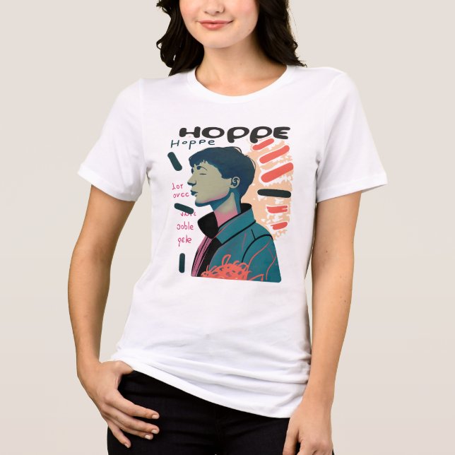 Urban Hope - Abstract Portrait Illustration Tri-Blend Shirt (Vorderseite)