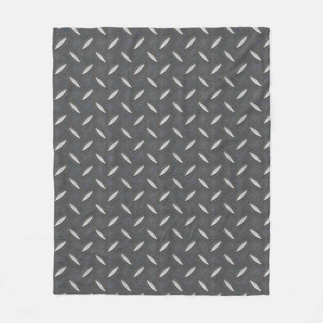 Urban Industrial Metallic Texture Print Fleecedecke (Vorderseite)