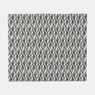 Urban Industrial Metallic Texture Print Fleecedecke
