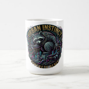 Urban Instinct Waschbär Langarmshirt Kaffeetasse