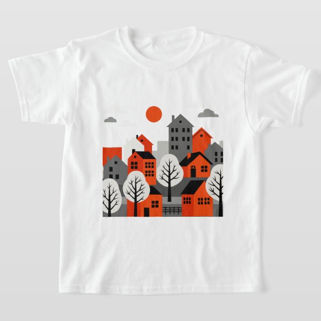 Urban landscape in a modern and minimalist style T-Shirt (Ablage )