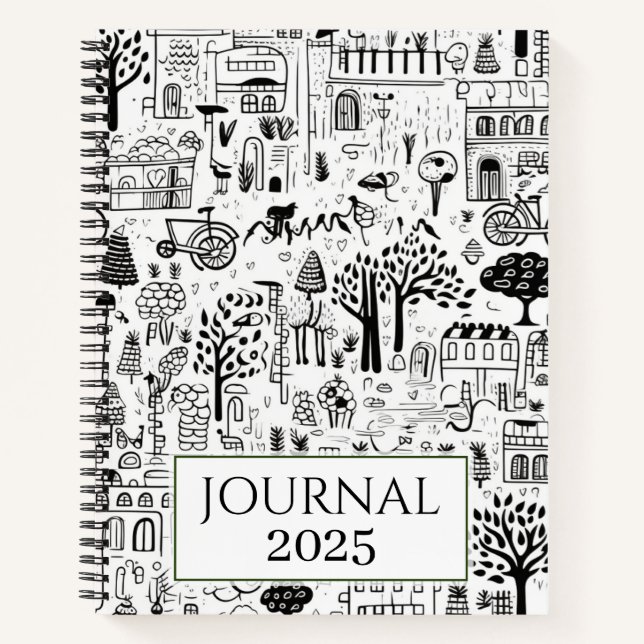 Urban Life Doodles 2025 Notizbuch (Vorderseite)
