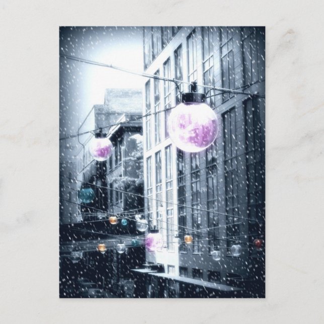 Urban Lights Weihnachtsweih Postkarte (Vorderseite)