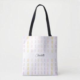 Urban Lilac Geometric Watercolor Mit Monogramm Tasche