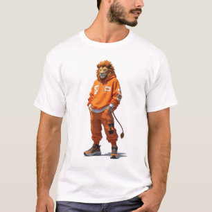 Urban Lion Vibes - Futuristic Streetwear Design T-Shirt