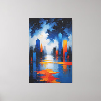 Urban Mirror of Stillness Canvas Print Leinwanddruck