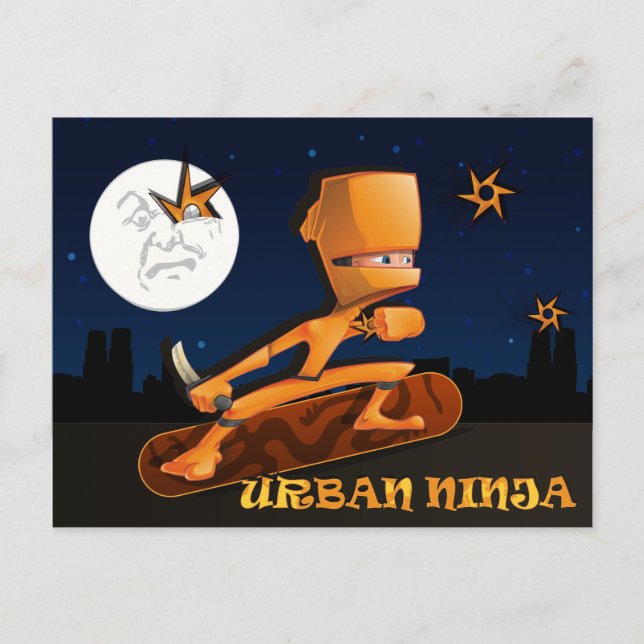 Urban Ninja Postkarte (Vorderseite)
