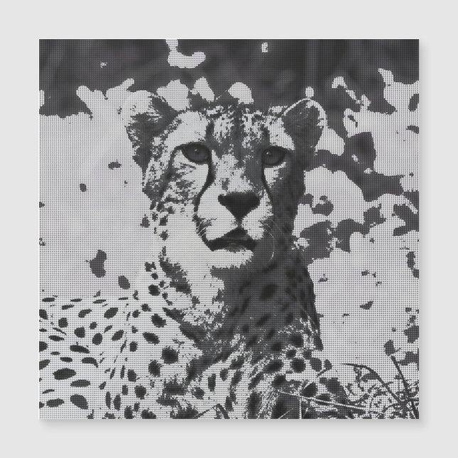 Urban Pop Art Cheetah Magnetkarte (Vorderseite)