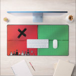 Urban Pop Art Cross Desk Mat Schreibtischunterlage<br><div class="desc">Elevate your workspace with bold pop-art vibes! This desk mat fuses urban street energy and minimalist illustration, featuring a striking red & green halftone backdrop with a daring black X. Perfect for gamers, designers, or anyone craving a creative boost—smooth mouse glide meets eye-catching style. Professional Description : Transform your desk...</div>