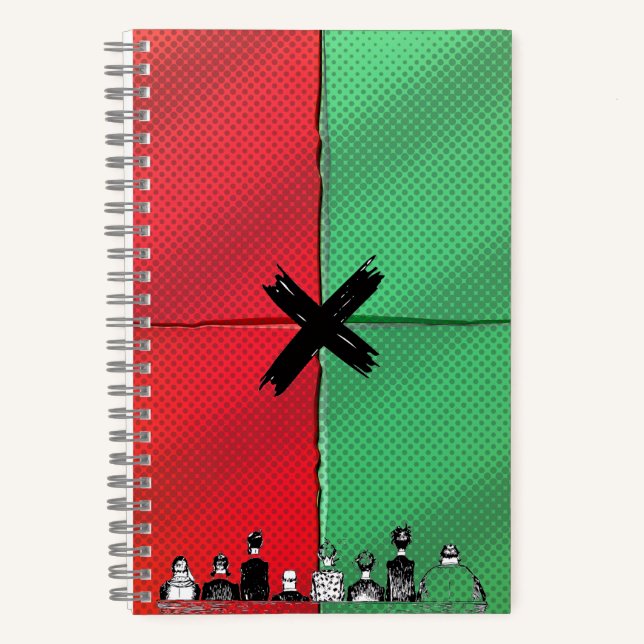 Urban Pop Menge Retro Notizbuch (Vorderseite)