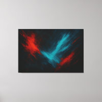 Urban Puls - Abstrakte Rot-Türkis-Leinwand Kunst