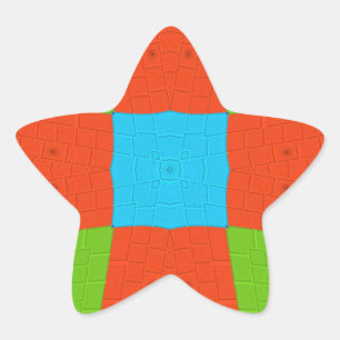 "Urban Quilt" Europäische geometrische Mustergesta Stern-Aufkleber