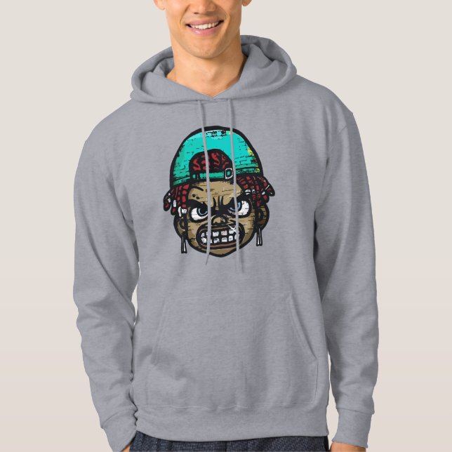 Urban Rebel: Graffiti Style Face Hoodie (Vorderseite)