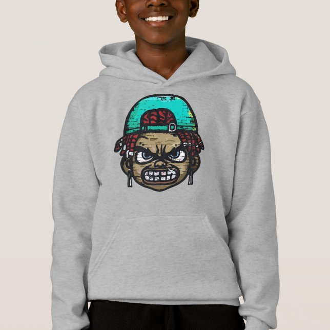 Urban Rebel: Graffiti Style Face Hoodie (Vorderseite)