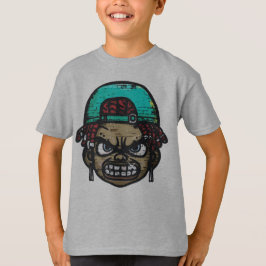 Urban Rebel: Graffiti Style Face T-Shirt