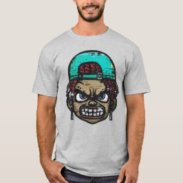 Urban Rebel: Graffiti Style Face T-Shirt