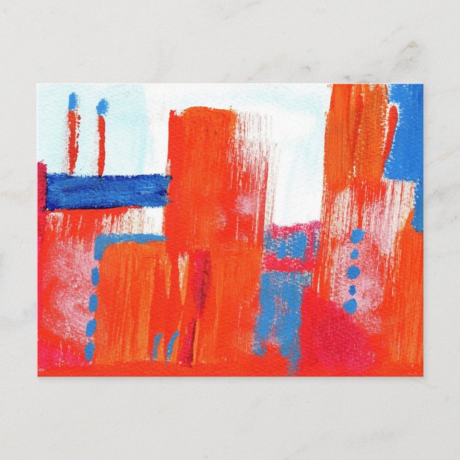 "Urban Red" Acrylkunstkarte Postkarte (Vorderseite)