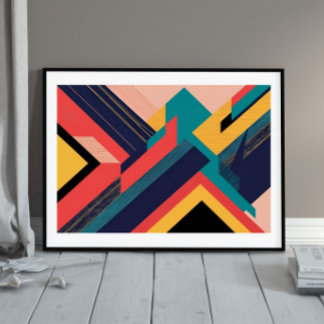 Urban Rhythm: Bold Arrow Geometry Poster