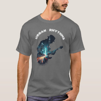 Urban Rhythms - Cityscape Guitar Music T - Shirt