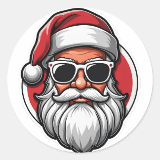 Urban Santa 7 Runder Aufkleber