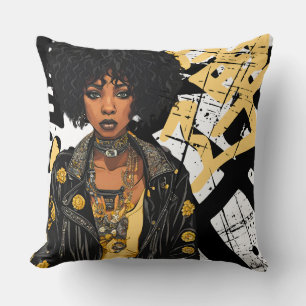 URBAN SCHAUTY ROCK'N'ROLL GRAFITTI YELLOW BLACK KISSEN