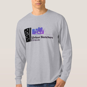 Urban Sketchers Orlando langärmeliges graues Shirt