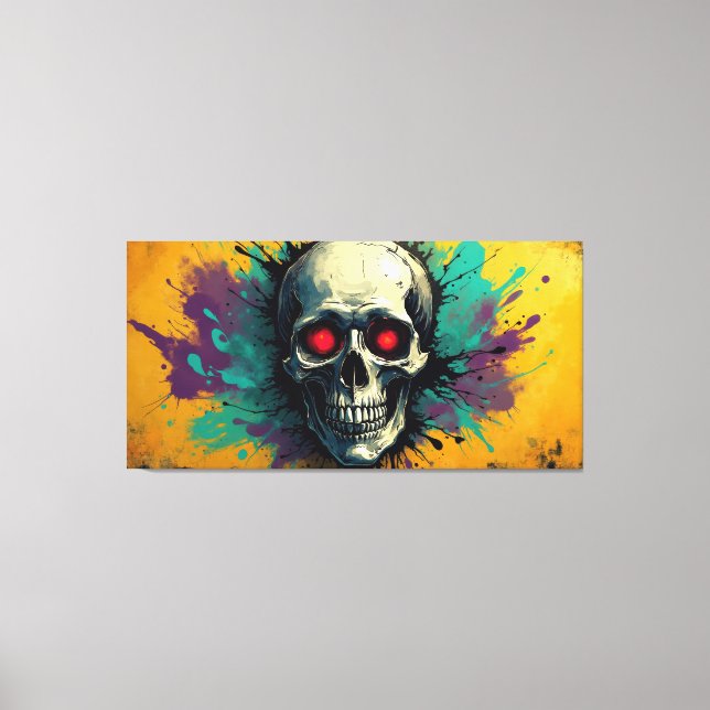 Urban Skull Tropfen Leinwanddruck (Vorderseite)