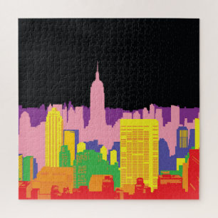 Urban Skyline: Nachtruinendekor.