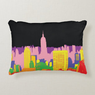 Urban Skyline: Nachtruinendekor. Dekokissen