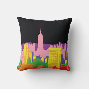 Urban Skyline: Nachtruinendekor. Kissen