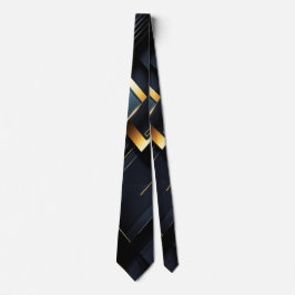 Urban Sophistication - negro carbón, grises y oro Krawatte