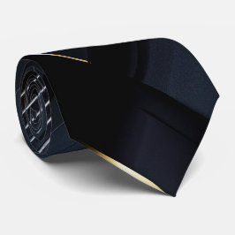 Urban Sophistication - negro carbón, grises y oro Krawatte