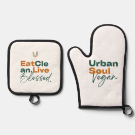 Urban Soul Vegan   Ofenhandschuh & Topflappen-Set